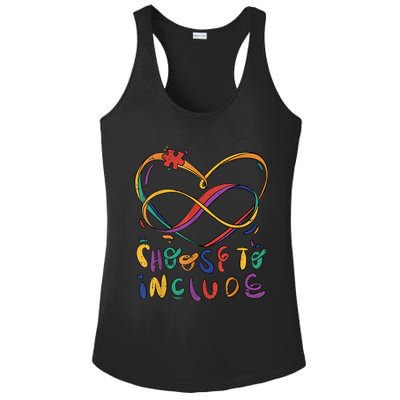 Choose To Include Autism Awareness Teacher Special Education Ladies PosiCharge Competitor Racerback Tank