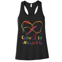 Choose To Include Autism Awareness Teacher Special Education Women's Racerback Tank