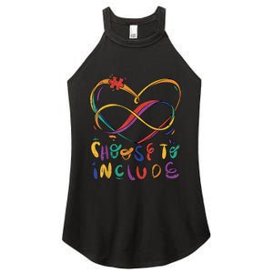 Choose To Include Autism Awareness Teacher Special Education Women's Perfect Tri Rocker Tank