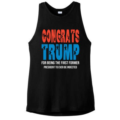 Congrats Trump Indicted Ladies PosiCharge Tri-Blend Wicking Tank