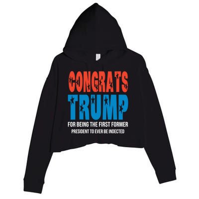 Congrats Trump Indicted Crop Fleece Hoodie