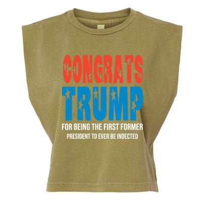 Congrats Trump Indicted Garment-Dyed Women's Muscle Tee