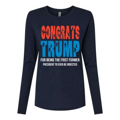 Congrats Trump Indicted Womens Cotton Relaxed Long Sleeve T-Shirt