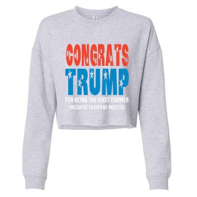 Congrats Trump Indicted Cropped Pullover Crew