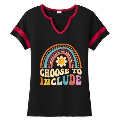 Choose To Include For Autism Teacher Special Education SPED Ladies Halftime Notch Neck Tee