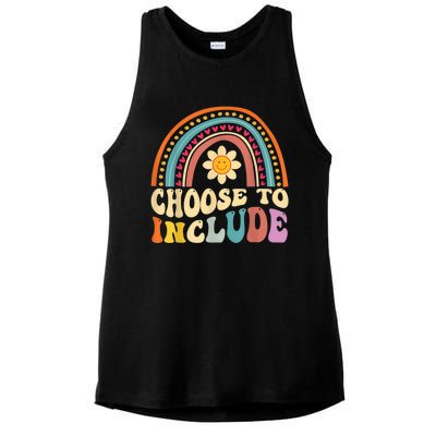 Choose To Include For Autism Teacher Special Education SPED Ladies PosiCharge Tri-Blend Wicking Tank