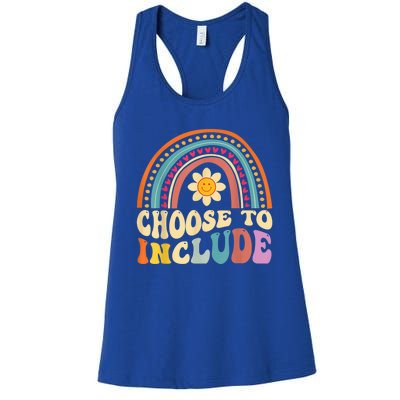 Choose To Include For Autism Teacher Special Education SPED Women's Racerback Tank