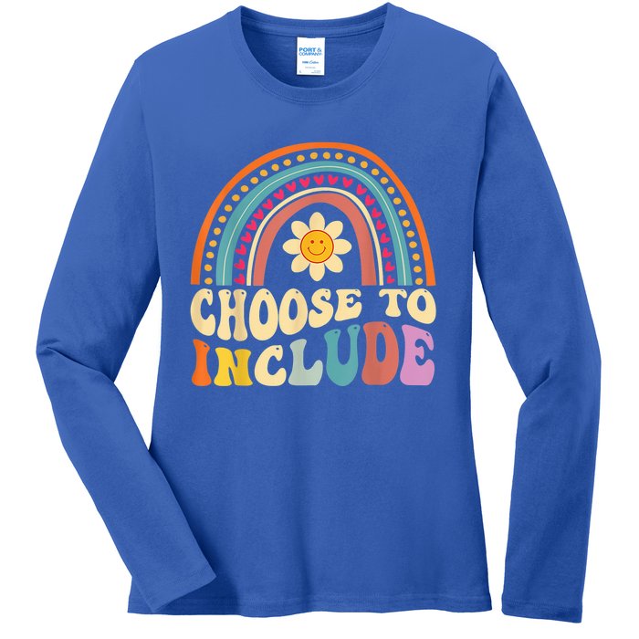 Choose To Include For Autism Teacher Special Education SPED Ladies Long Sleeve Shirt