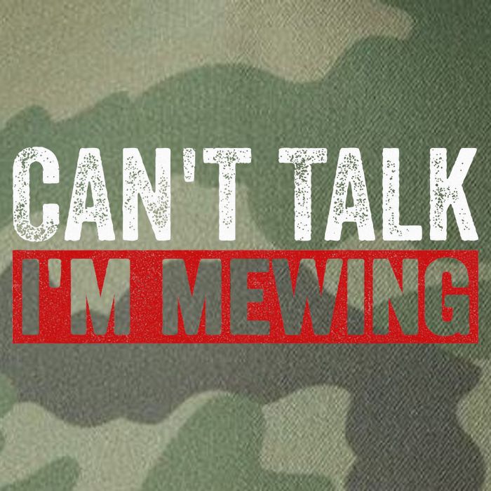 Can't Talk I'm Mewing Funny Quote Legacy Tie Dye Trucker Hat