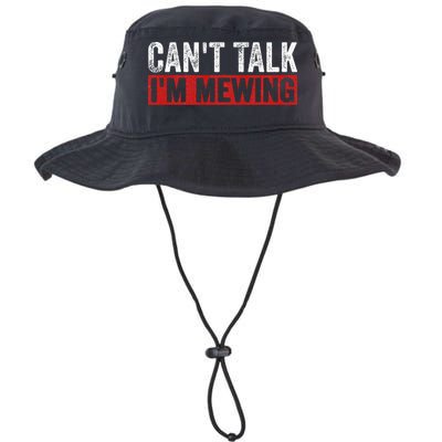 Can't Talk I'm Mewing Funny Quote Bucket Hat