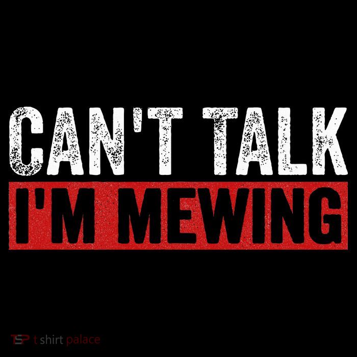 Can't Talk I'm Mewing Funny Quote Flatbill Hat