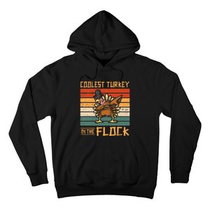 Coolest Turkey in the Flock Funny Thanksgiving Turkey Trot Hoodie