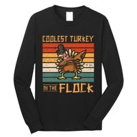 Coolest Turkey in the Flock Funny Thanksgiving Turkey Trot Long Sleeve Shirt