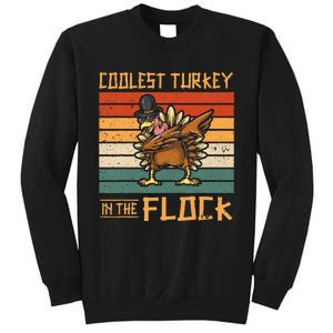 Coolest Turkey in the Flock Funny Thanksgiving Turkey Trot Sweatshirt