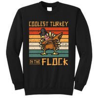 Coolest Turkey in the Flock Funny Thanksgiving Turkey Trot Sweatshirt