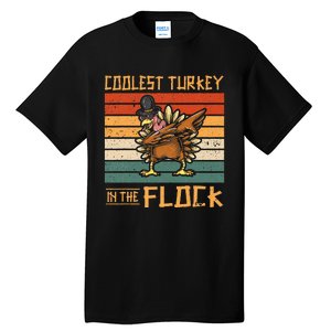 Coolest Turkey in the Flock Funny Thanksgiving Turkey Trot Tall T-Shirt