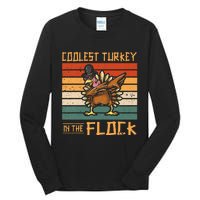 Coolest Turkey in the Flock Funny Thanksgiving Turkey Trot Tall Long Sleeve T-Shirt