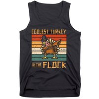 Coolest Turkey in the Flock Funny Thanksgiving Turkey Trot Tank Top