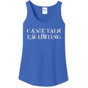 Can't Talk I'm Editing Photographer And Videographer Gift Ladies Essential Tank