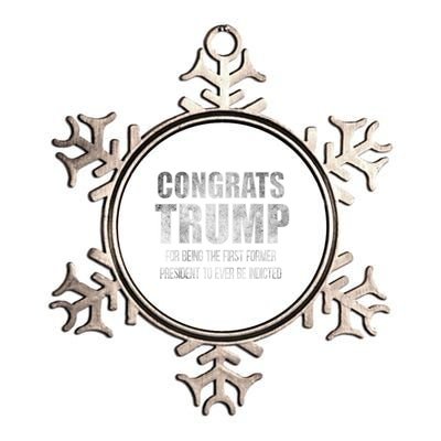 Congrats Trump Indicted Metallic Star Ornament