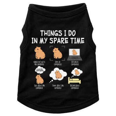 Capybara Things I Do In My Spare Time Funny Capybara Doggie Tank