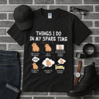 Capybara Things I Do In My Spare Time Funny Capybara Tall T-Shirt