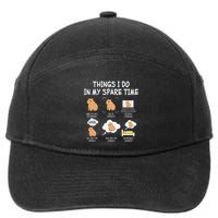 Capybara Things I Do In My Spare Time Funny Capybara 7-Panel Snapback Hat