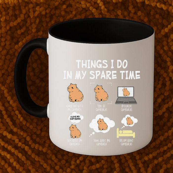 Capybara Things I Do In My Spare Time Funny Capybara Mug