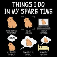 Capybara Things I Do In My Spare Time Funny Capybara 16 in Basic Backpack