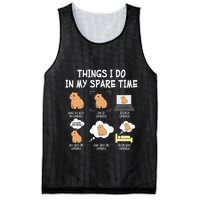 Capybara Things I Do In My Spare Time Funny Capybara Mesh Reversible Basketball Jersey Tank