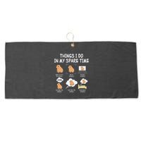 Capybara Things I Do In My Spare Time Funny Capybara Large Microfiber Waffle Golf Towel