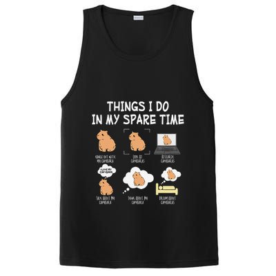 Capybara Things I Do In My Spare Time Funny Capybara PosiCharge Competitor Tank