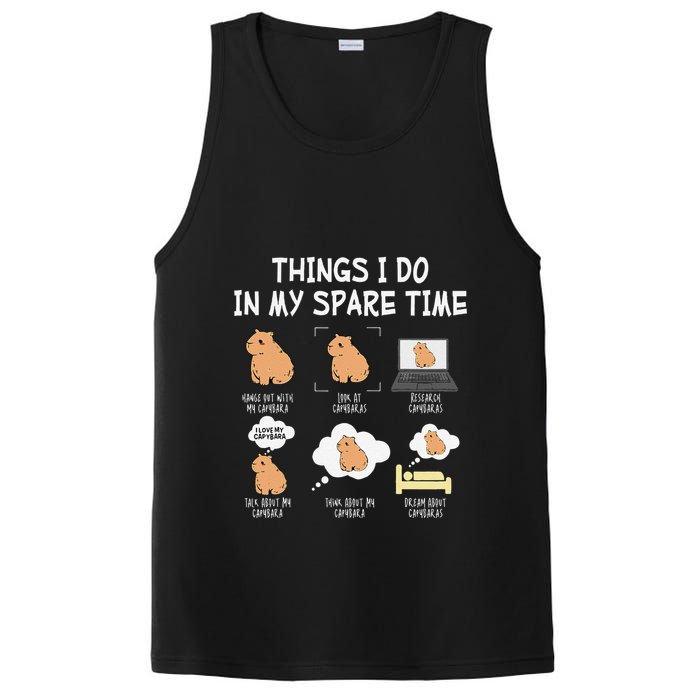 Capybara Things I Do In My Spare Time Funny Capybara PosiCharge Competitor Tank