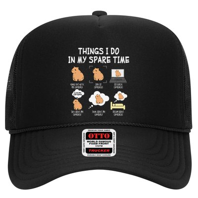 Capybara Things I Do In My Spare Time Funny Capybara Trucker Hat