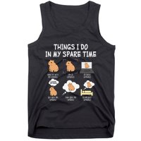 Capybara Things I Do In My Spare Time Funny Capybara Tank Top