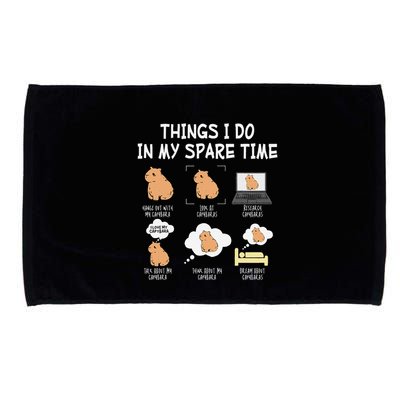 Capybara Things I Do In My Spare Time Funny Capybara Microfiber Hand Towel