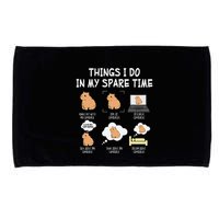 Capybara Things I Do In My Spare Time Funny Capybara Microfiber Hand Towel