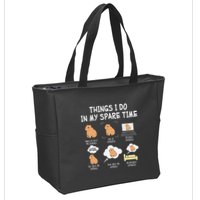 Capybara Things I Do In My Spare Time Funny Capybara Zip Tote Bag