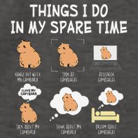 Capybara Things I Do In My Spare Time Funny Capybara Vector Backpack