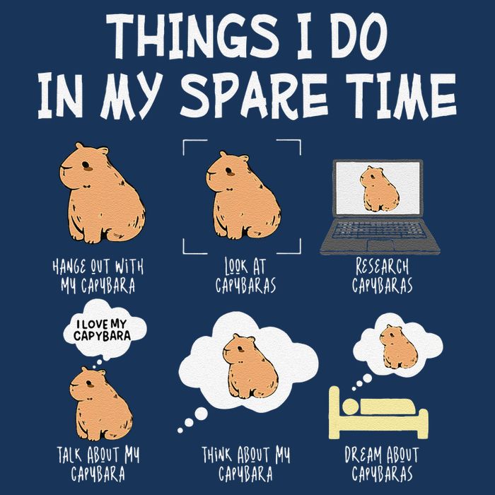 Capybara Things I Do In My Spare Time Funny Capybara Infant Baby Jersey Bodysuit