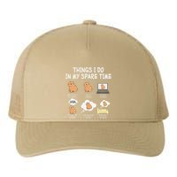 Capybara Things I Do In My Spare Time Funny Capybara Yupoong Adult 5-Panel Trucker Hat