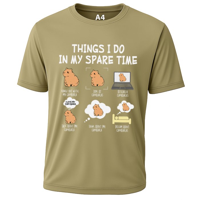 Capybara Things I Do In My Spare Time Funny Capybara Performance Shirt