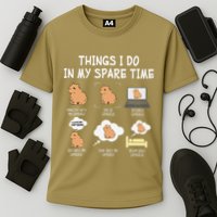Capybara Things I Do In My Spare Time Funny Capybara Performance Shirt