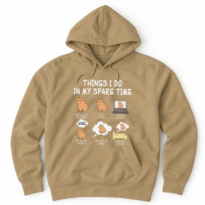 Capybara Things I Do In My Spare Time Funny Capybara Hoodie
