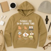 Capybara Things I Do In My Spare Time Funny Capybara Hoodie