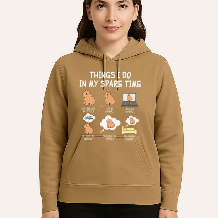 Capybara Things I Do In My Spare Time Funny Capybara Hoodie