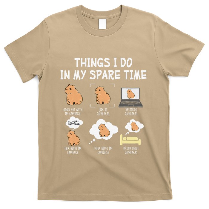 Capybara Things I Do In My Spare Time Funny Capybara T-Shirt