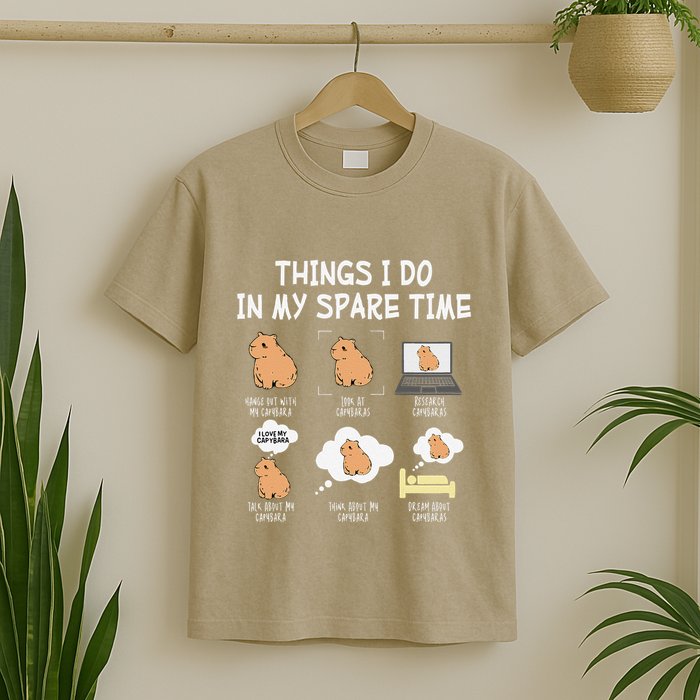 Capybara Things I Do In My Spare Time Funny Capybara T-Shirt