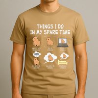 Capybara Things I Do In My Spare Time Funny Capybara T-Shirt