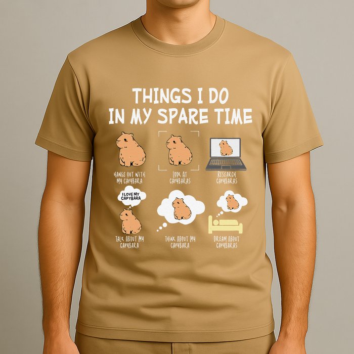 Capybara Things I Do In My Spare Time Funny Capybara T-Shirt